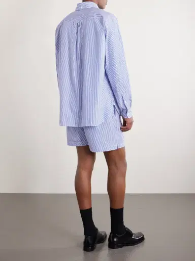 Willy Chavarria Veterano Striped Cotton-Blend Shirt - Men | Thumbnail 4