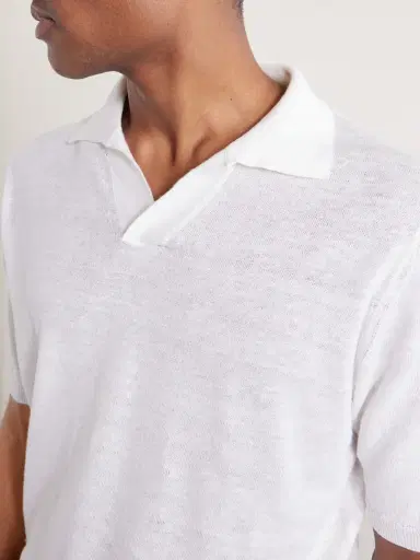 Thom Sweeney Linen and Cotton-Blend Polo Shirt - Men | Thumbnail 5