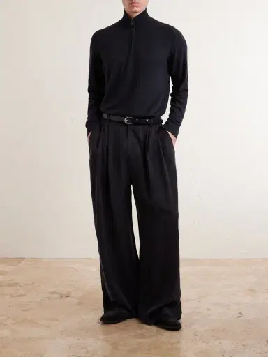 PIACENZA 1733 Lupetto Cashmere and Linen-Blend Half-Zipped Sweater - Men | Thumbnail 2 PIACENZA 1733 Lupetto Cashmere and Linen-Blend Half-Zipped Sweater - Men | Thumbnail 2
