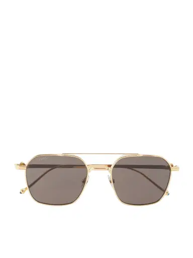 Cartier Eyewear Pasha Square-Frame Gold-Tone Sunglasses - Men | Thumbnail 1 Cartier Eyewear Pasha Square-Frame Gold-Tone Sunglasses - Men | Thumbnail 1