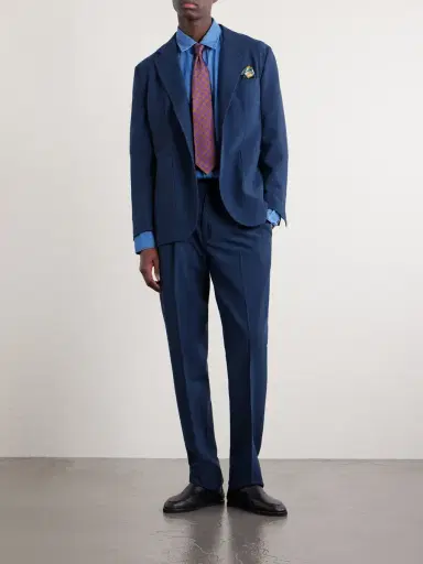Rubinacci Straight-Leg Linen Trousers - Men | Thumbnail 2
