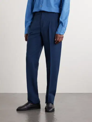 Rubinacci Straight-Leg Linen Trousers - Men | Thumbnail 3