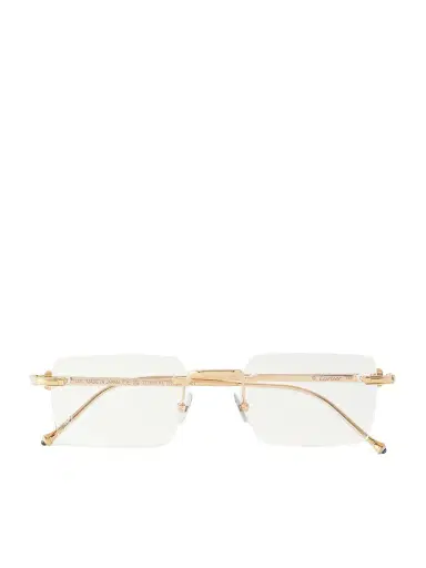 Cartier Eyewear Pasha Square-Frame Gold-Tone Glasses - Men | Thumbnail 1 Cartier Eyewear Pasha Square-Frame Gold-Tone Glasses - Men | Thumbnail 1