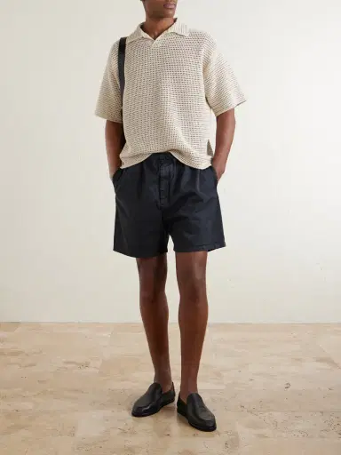 Auralee Straight-Leg Cotton Chino Shorts - Men | Thumbnail 2