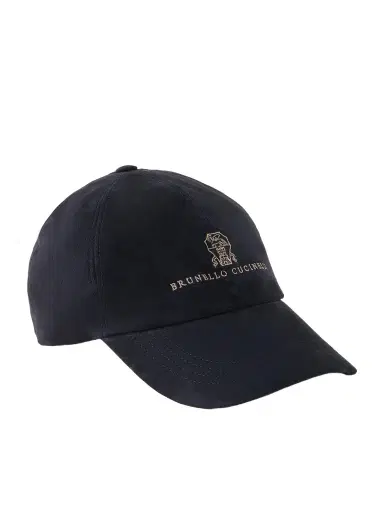 Brunello Cucinelli Logo-Embroidered Suede Cap - Men | Thumbnail 1 Brunello Cucinelli Logo-Embroidered Suede Cap - Men | Thumbnail 1