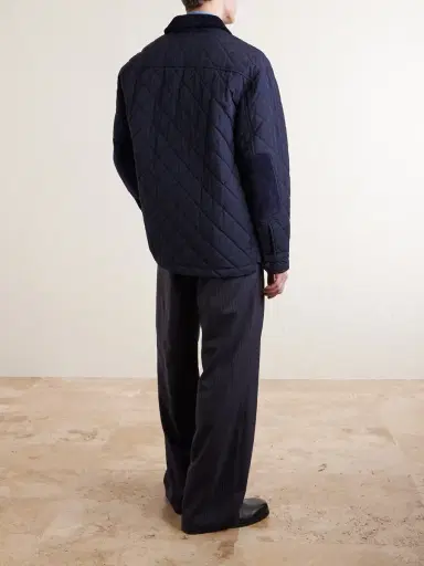 Purdey Cotton Corduroy-Trimmed Padded Quilted Shell Jacket - Men | Thumbnail 4 Purdey Cotton Corduroy-Trimmed Padded Quilted Shell Jacket - Men | Thumbnail 4