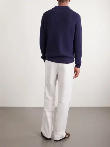 Thom Sweeney Cotton Polo Sweater - Men | Thumbnail 4