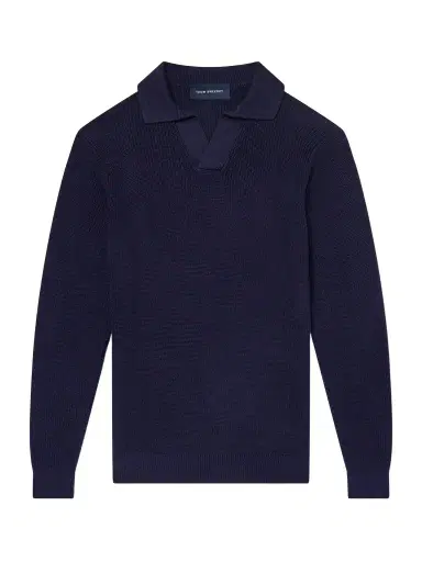 Thom Sweeney Cotton Polo Sweater - Men | Thumbnail 1