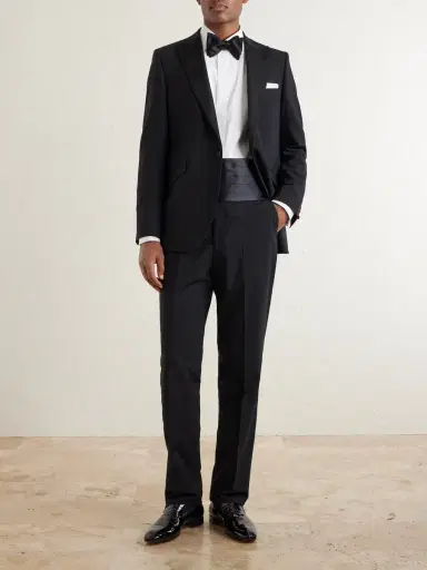 Favourbrook Straight-Leg Wool-Blend Tuxedo Trousers - Men | Thumbnail 2