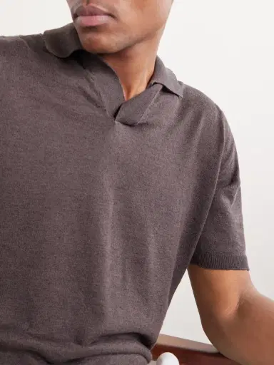 Thom Sweeney Linen and Cotton-Blend Polo Shirt - Men | Thumbnail 5 Thom Sweeney Linen and Cotton-Blend Polo Shirt - Men | Thumbnail 5