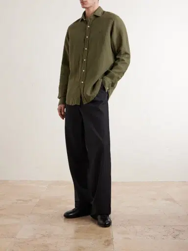 Polo Ralph Lauren Logo-Embroidered Linen Shirt - Men | Thumbnail 2
