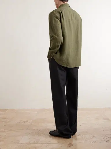 Polo Ralph Lauren Logo-Embroidered Linen Shirt - Men | Thumbnail 4