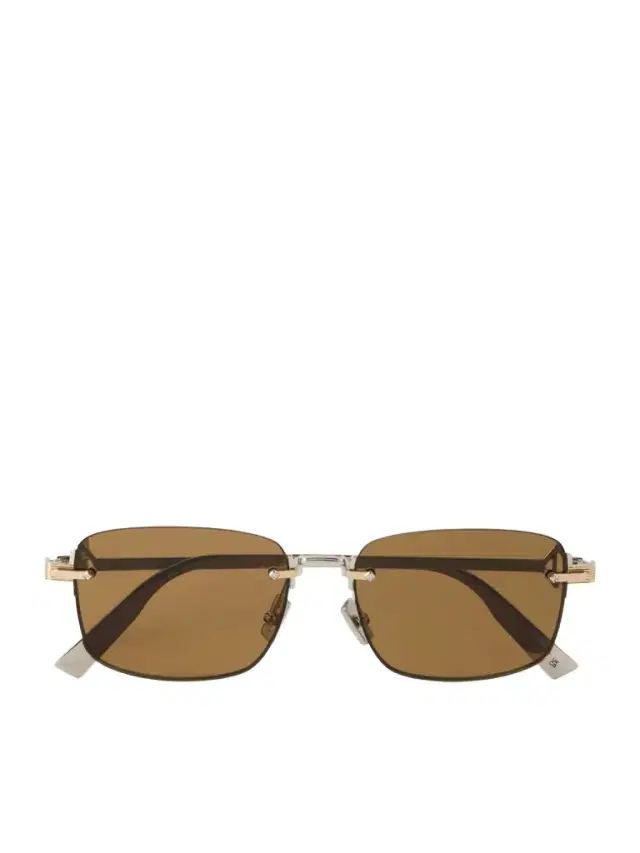 DIOR Eyewear CD Diamond S11U Rectangular Gold-Tone Sunglasses - Men