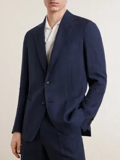 De Petrillo Linen Suit Jacket - Men | Thumbnail 3 De Petrillo Linen Suit Jacket - Men | Thumbnail 3