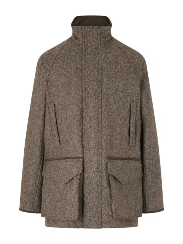 Leather-Trimmed Wool Tweed Field Jacket - Men