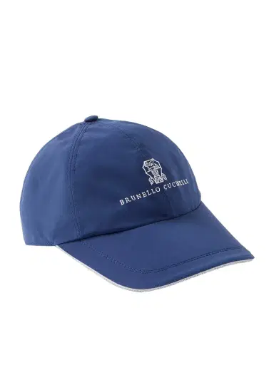 Brunello Cucinelli Logo-Embroidered Shell Cap - Men | Thumbnail 1