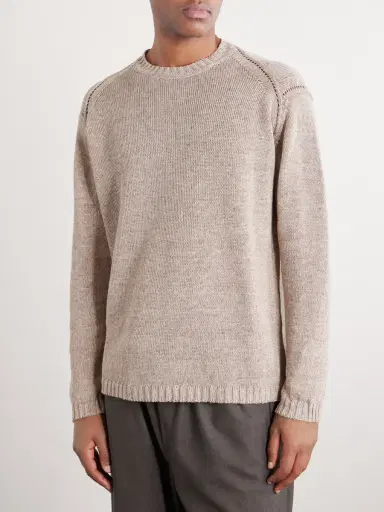 PIACENZA 1733 Cotton and Linen-Blend Sweater - Men | Thumbnail 3 PIACENZA 1733 Cotton and Linen-Blend Sweater - Men | Thumbnail 3