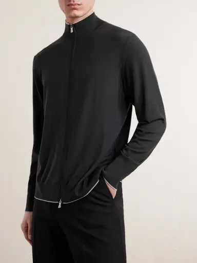ELEVENTY Wool Zip-Up Cardigan - Men | Thumbnail 3
