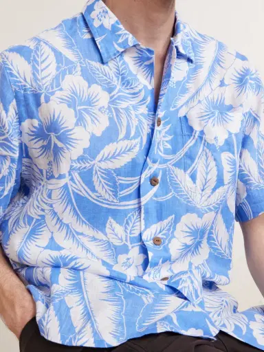Polo Ralph Lauren Printed Linen Shirt - Men | Thumbnail 5