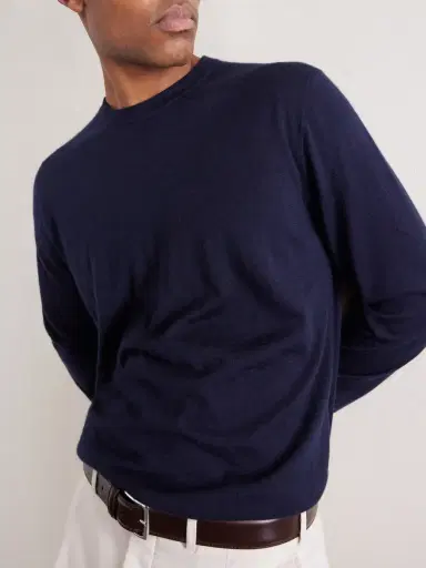 Thom Sweeney Cashmere and Silk-Blend Sweater - Men | Thumbnail 5