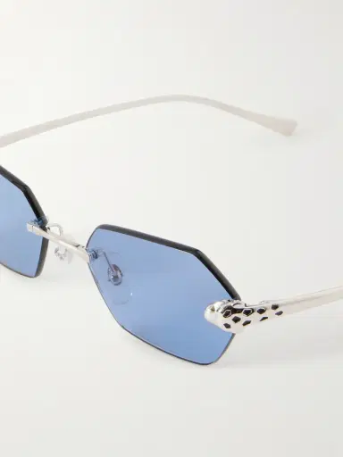 Cartier Eyewear Panthère de Cartier Rimless Silver-Tone Sunglasses - Men | Thumbnail 3 Cartier Eyewear Panthère de Cartier Rimless Silver-Tone Sunglasses - Men | Thumbnail 3