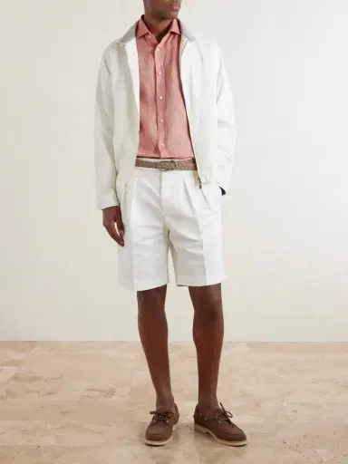 Brunello Cucinelli Cutaway-Collar Linen Shirt - Men | Thumbnail 2 Brunello Cucinelli Cutaway-Collar Linen Shirt - Men | Thumbnail 2