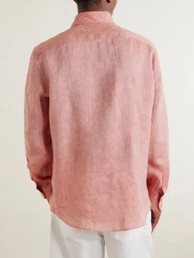 Brunello Cucinelli Cutaway-Collar Linen Shirt - Men | Thumbnail 4 Brunello Cucinelli Cutaway-Collar Linen Shirt - Men | Thumbnail 4