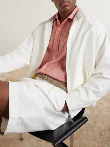 Brunello Cucinelli Cutaway-Collar Linen Shirt - Men | Thumbnail 5 Brunello Cucinelli Cutaway-Collar Linen Shirt - Men | Thumbnail 5