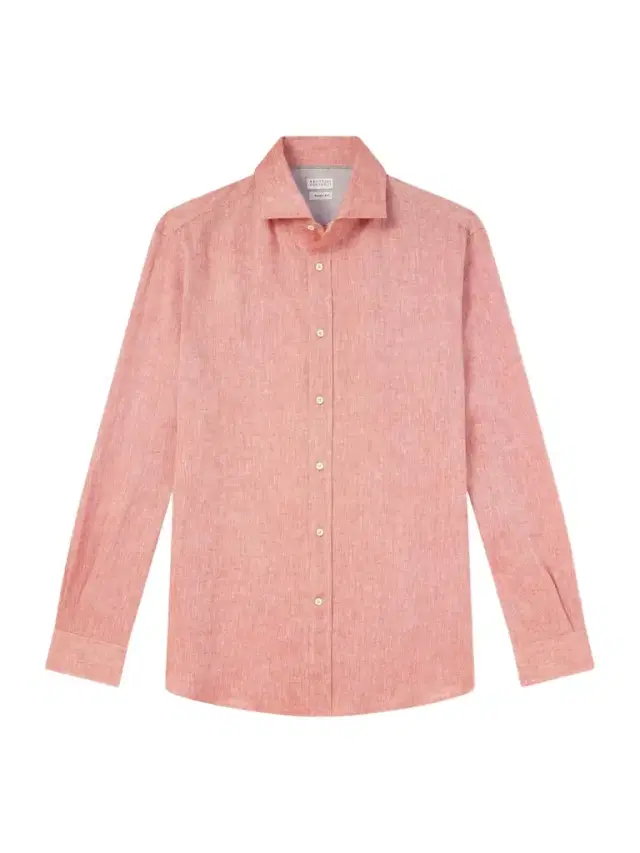 Brunello Cucinelli Cutaway-Collar Linen Shirt - Men