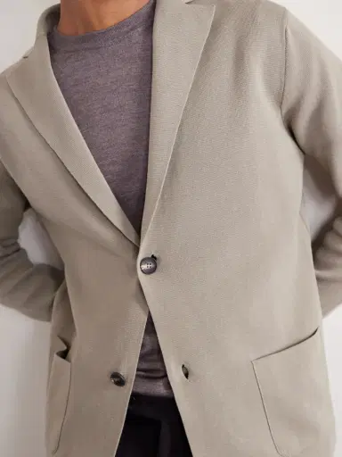 Thom Sweeney Cotton Crepe Knitted Blazer - Men | Thumbnail 5 Thom Sweeney Cotton Crepe Knitted Blazer - Men | Thumbnail 5