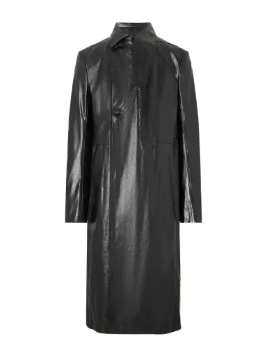 Rick Owens Mastodon Leather Trench Coat - Men | Thumbnail 1 Rick Owens Mastodon Leather Trench Coat - Men | Thumbnail 1