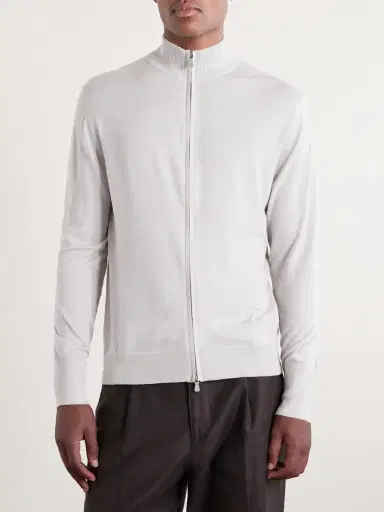 ELEVENTY Wool Zip-Up Cardigan - Men | Thumbnail 3