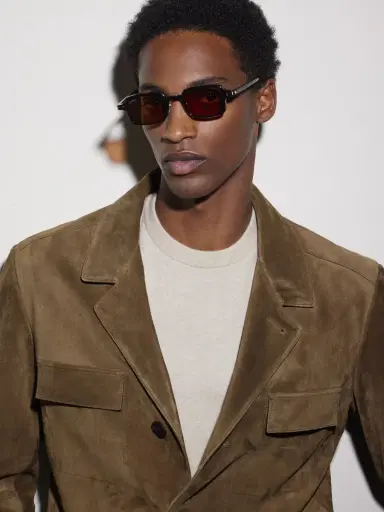Cartier Eyewear Godron de Cartier Square-Frame Acetate Sunglasses - Men | Thumbnail 2