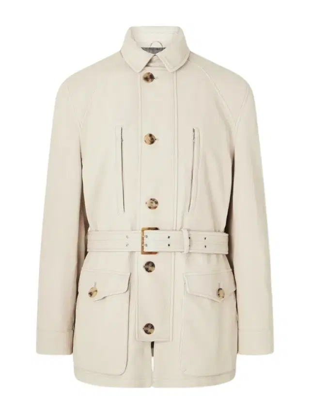 Belted Leather Jacket - Men