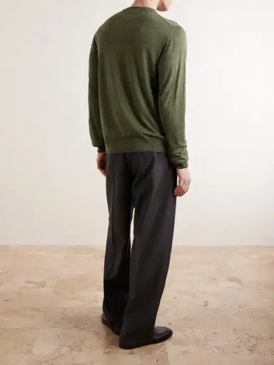 PIACENZA 1733 Silk and Linen-Blend Sweater - Men | Thumbnail 4