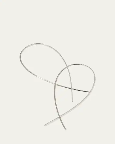 Lana 14K Gold Small Elongated Flat Upside Down Hoops | Thumbnail 3 Lana 14K Gold Small Elongated Flat Upside Down Hoops | Thumbnail 3
