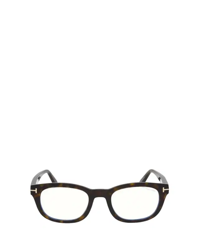 TOM FORD Men's Square Havana Acetate Optical Glasses