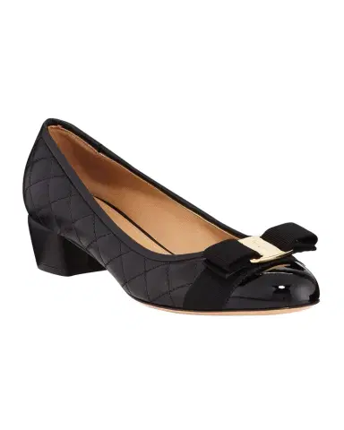 Ferragamo Vara Quilted Bow Ballet Pumps | Thumbnail 1 Ferragamo Vara Quilted Bow Ballet Pumps | Thumbnail 1
