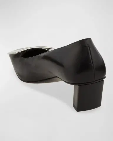 Roger Vivier Decollete Belle Vivier Leather Ballerina Pumps | Thumbnail 3 Roger Vivier Decollete Belle Vivier Leather Ballerina Pumps | Thumbnail 3