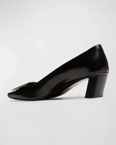 Roger Vivier Decollete Belle Vivier Leather Ballerina Pumps | Thumbnail 5 Roger Vivier Decollete Belle Vivier Leather Ballerina Pumps | Thumbnail 5