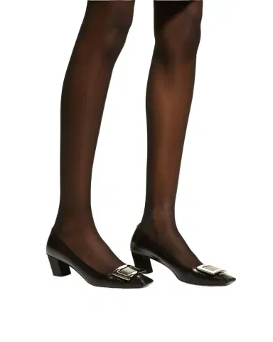 Roger Vivier Decollete Belle Vivier Leather Ballerina Pumps | Thumbnail 1 Roger Vivier Decollete Belle Vivier Leather Ballerina Pumps | Thumbnail 1