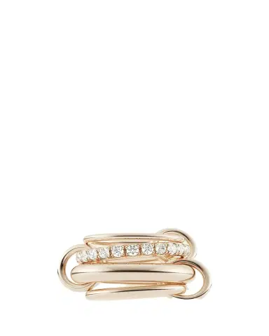 Spinelli Kilcollin Luna Rose 4-Link Ring with Diamonds | Thumbnail 1