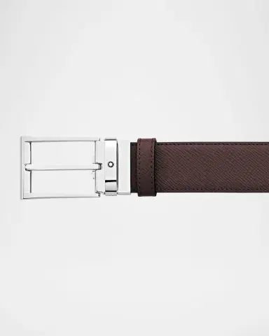 Montblanc Trapeze Reversible Saffiano Leather Belt | Thumbnail 3 Montblanc Trapeze Reversible Saffiano Leather Belt | Thumbnail 3