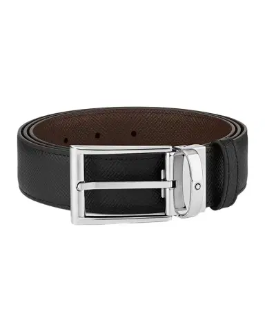 Montblanc Trapeze Reversible Saffiano Leather Belt | Thumbnail 1 Montblanc Trapeze Reversible Saffiano Leather Belt | Thumbnail 1