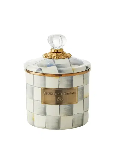 MacKenzie-Childs Sterling Check Small Canister | Thumbnail 1