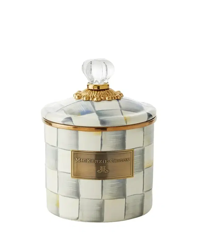 MacKenzie-Childs Sterling Check  Canister