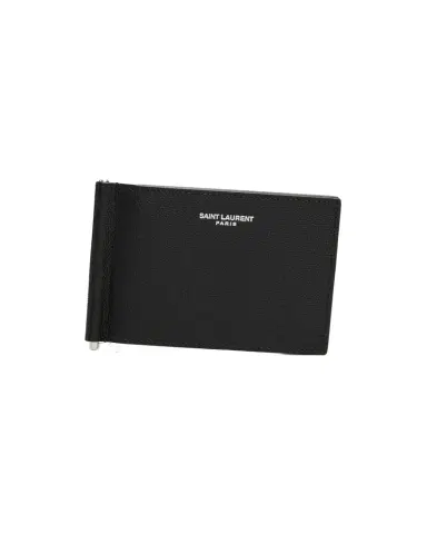 Saint Laurent Men's YSL Leather Wallet w/ Money Clip | Thumbnail 1