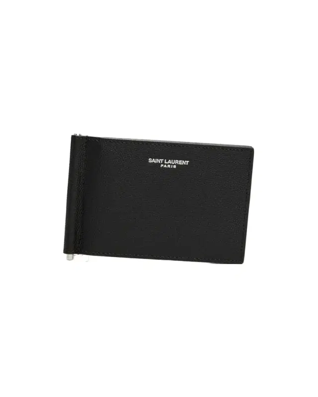 Saint Laurent Men's YSL Leather Wallet w/ Money Clip