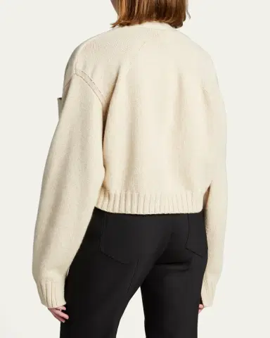 Proenza Schouler Solid Cropped Cashmere Cardigan | Thumbnail 5 Proenza Schouler Solid Cropped Cashmere Cardigan | Thumbnail 5