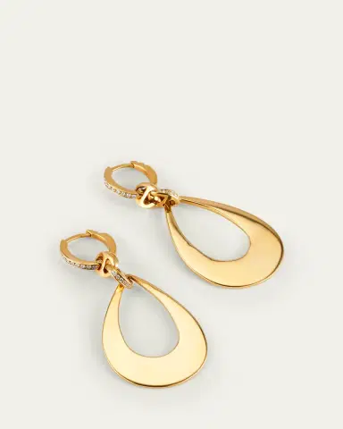 Hoorsenbuhs 18k Yellow Gold Drop Earrings with Diamond Clasps | Thumbnail 3 Hoorsenbuhs 18k Yellow Gold Drop Earrings with Diamond Clasps | Thumbnail 3